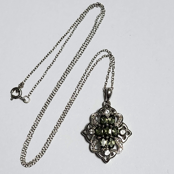 Moldavite Silver Necklace - Picture 4 of 7